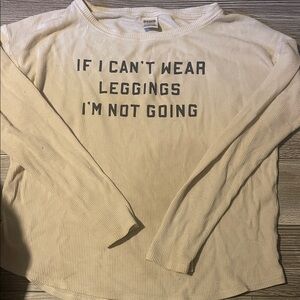 PINK Victoria's Secret White Waffle Knit Top